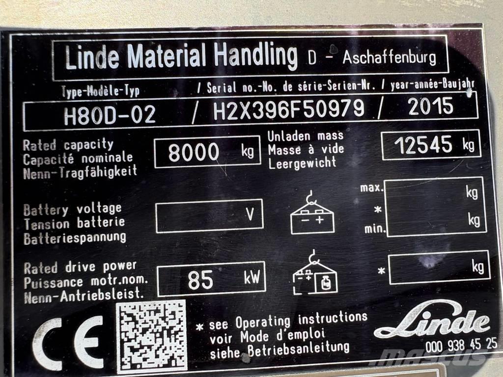 Linde H 80 D Dizelski viličari