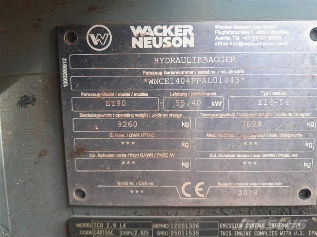 Wacker Neuson ET90 Mini bageri <7t
