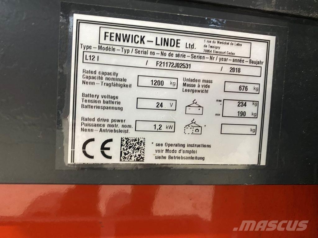 Linde L12 I Ručni električni viličar