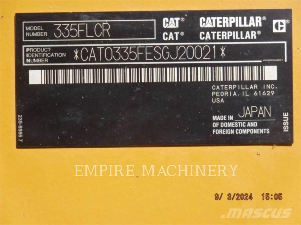 CAT 335FL P Bageri gusjeničari