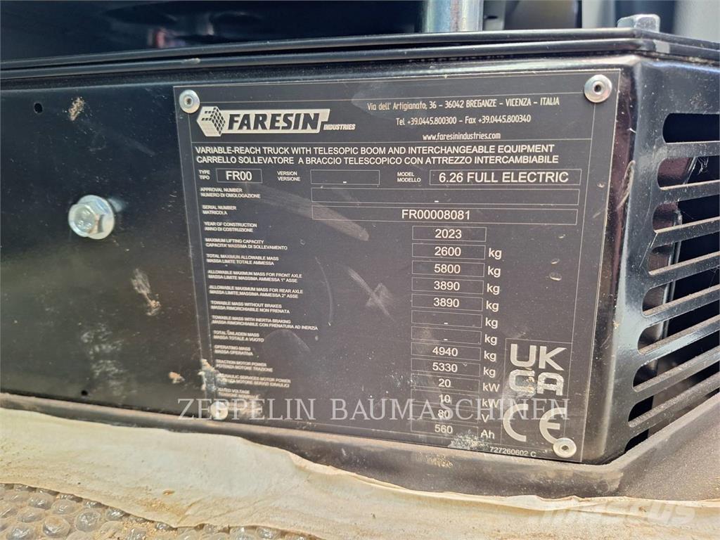 Faresin 6.26E Teleskopski viličari