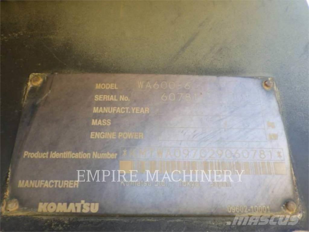 Komatsu WA600-6 Utovarivači na kotačima