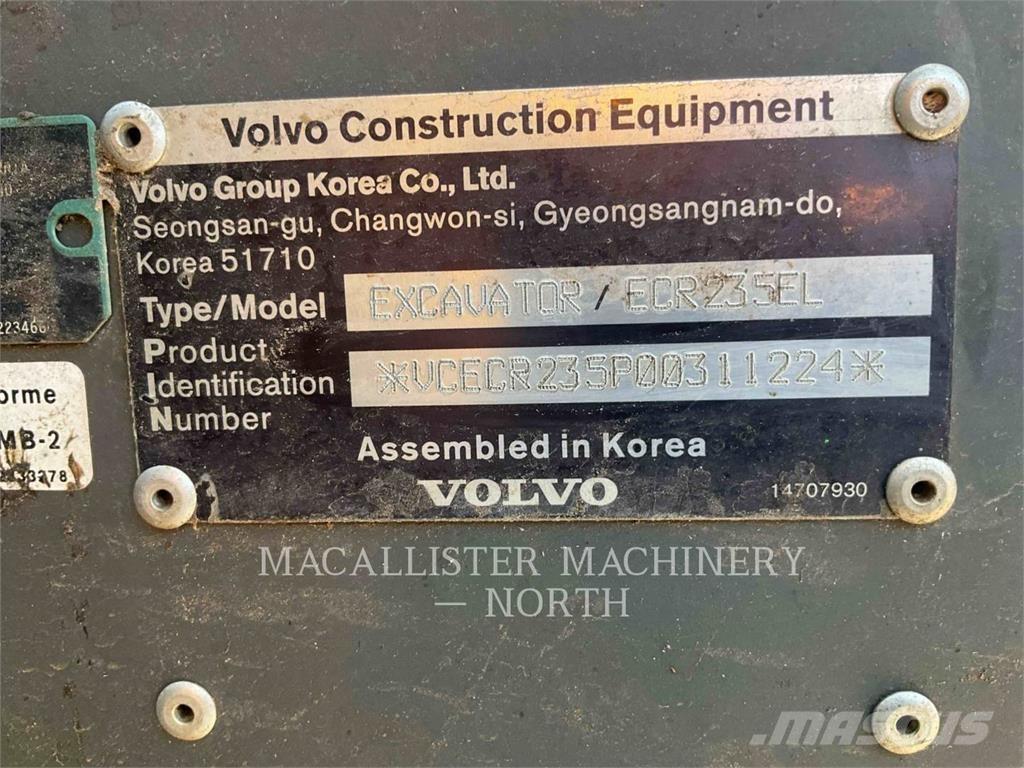 Volvo ECR235EL Bageri gusjeničari