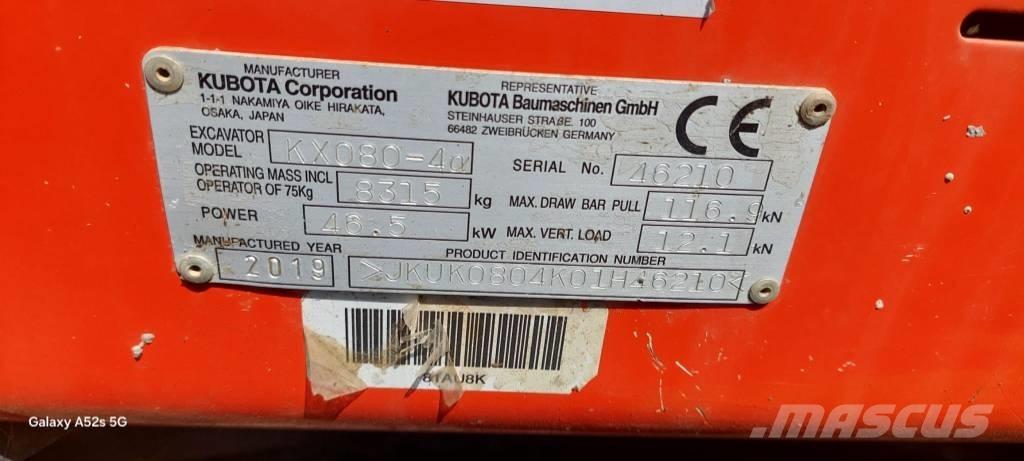 Kubota KX 080-4 Midi bageri 7t – 12t