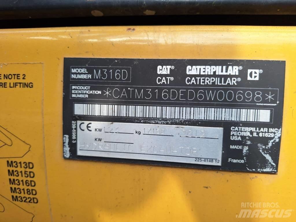 CAT M 316 D Bageri na kotačima