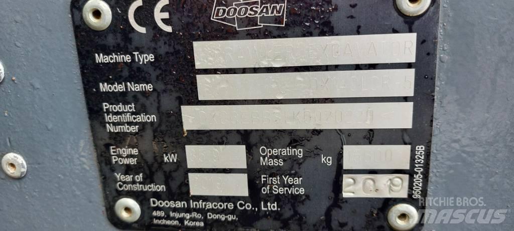 Doosan DX140LCR-5 Bageri gusjeničari