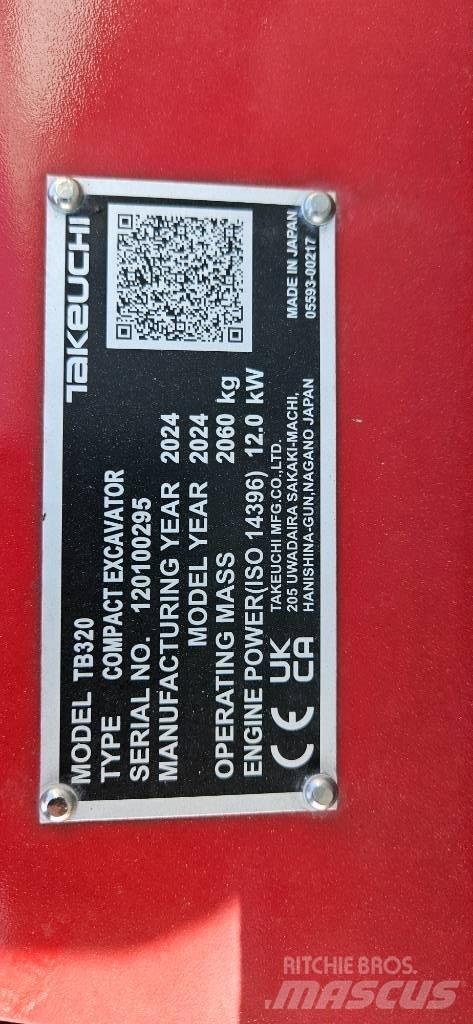 Takeuchi TB 320 Mini bageri <7t