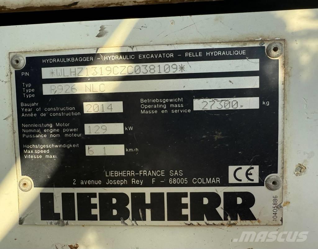 Liebherr R 926 Bageri gusjeničari