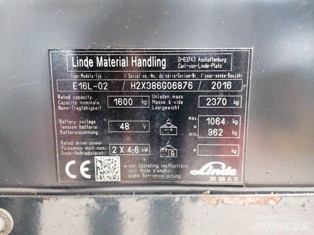 Linde E16L-02 Električni viličari
