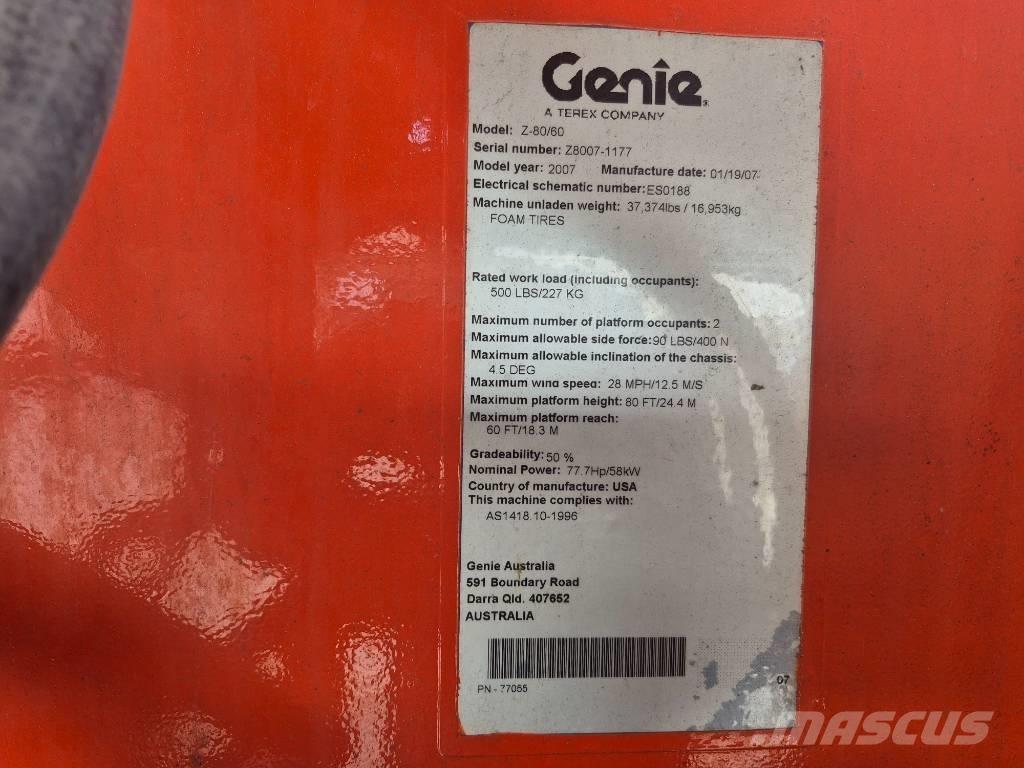 Genie Z 80/60 Zglobne podizne platforme