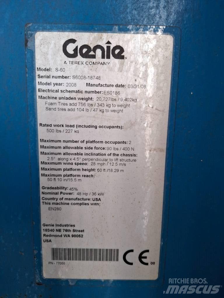 Genie S 60 Teleskopske podizne platforme