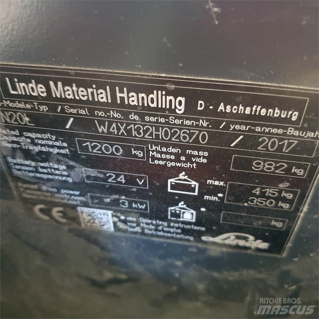 Linde N20L kurz Srednopodizni komisioni viličar