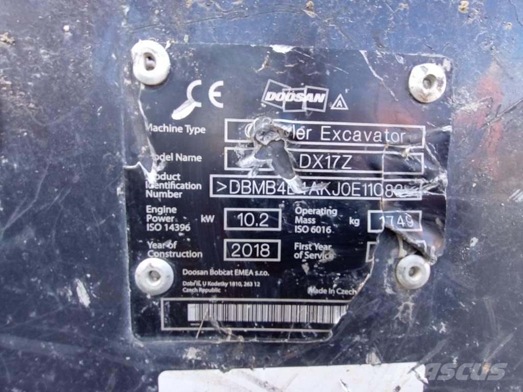 Doosan DX 17 Mini bageri <7t
