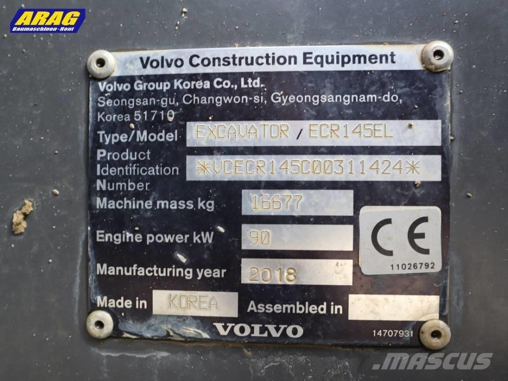 Volvo ECR 145 EL Bageri gusjeničari