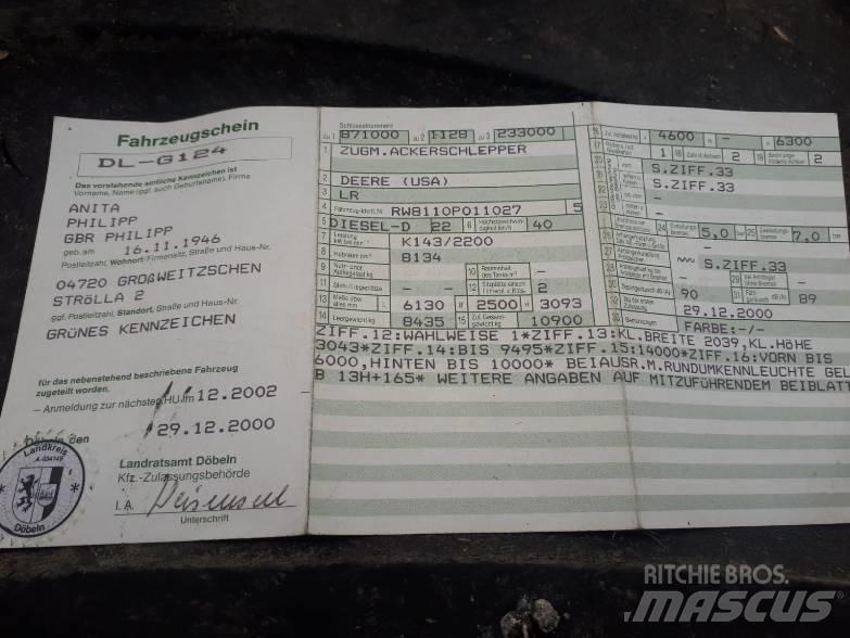 John Deere 8110 Traktori