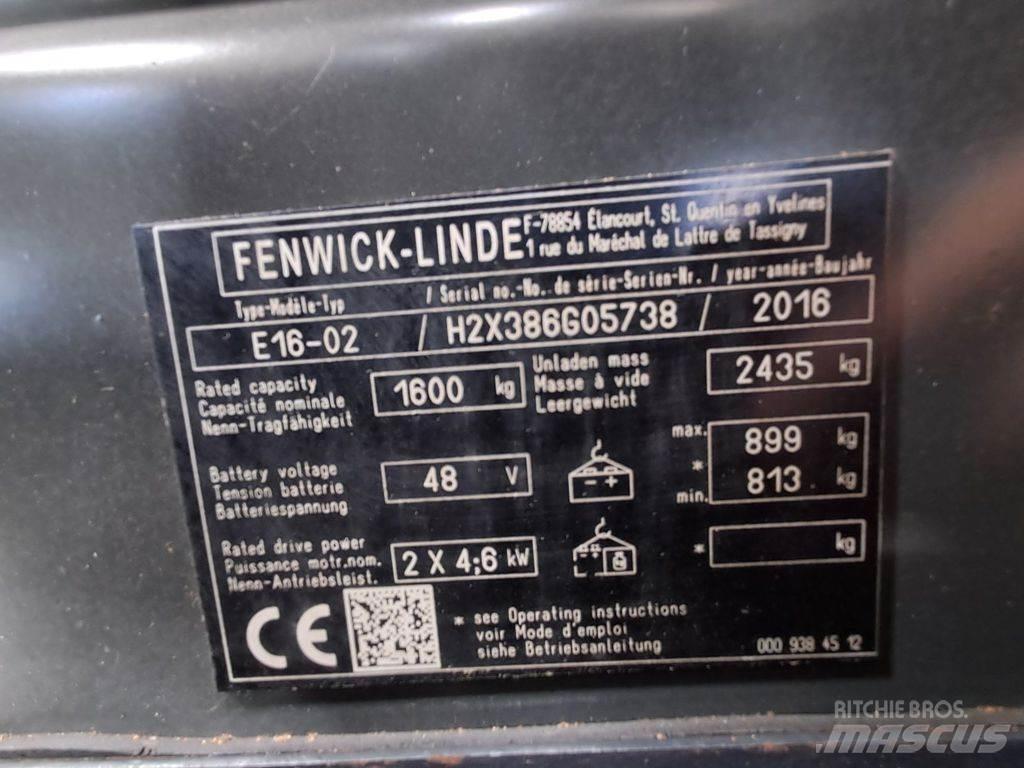 Linde E16-02 Električni viličari