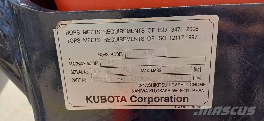 Kubota U 10-3 Mini bageri <7t