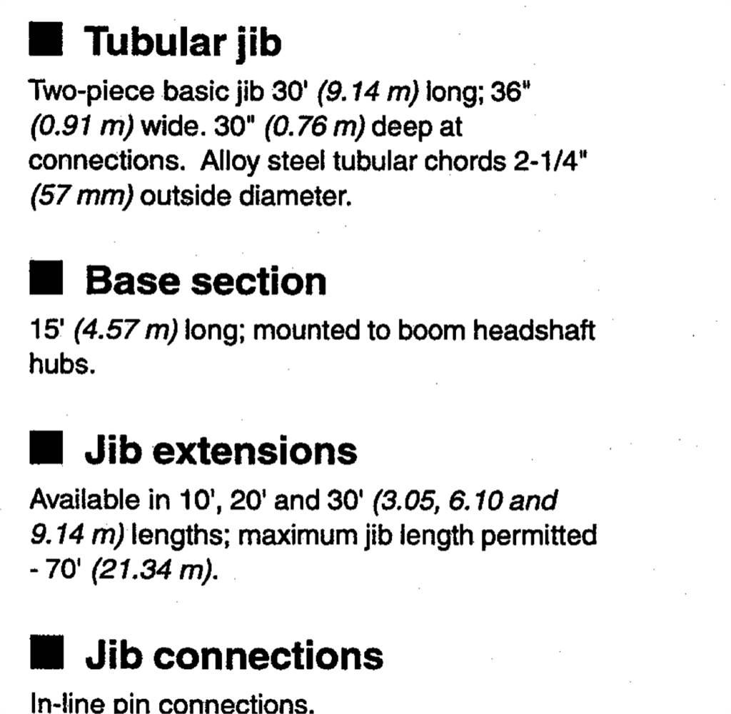 Link-Belt 21M0635 Boom I dipper ruke