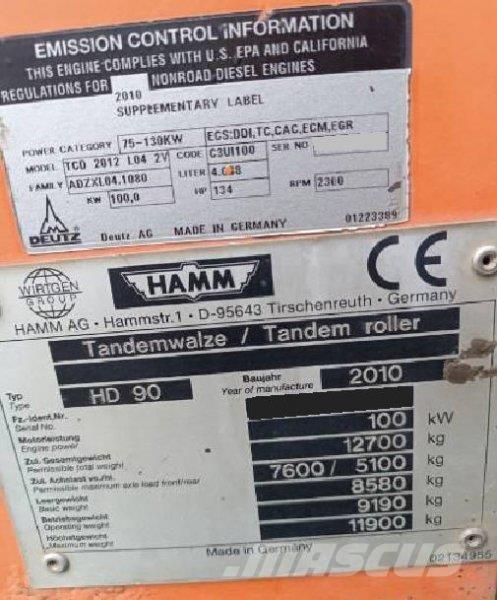 Hamm HD 90 Građevinarstvo – ostalo