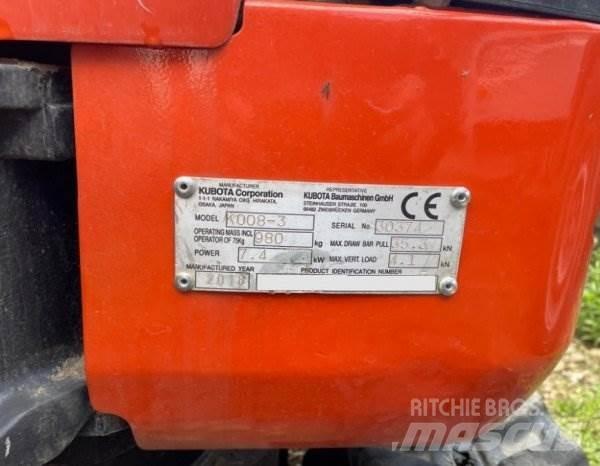 Kubota K008-3 Mini bageri <7t
