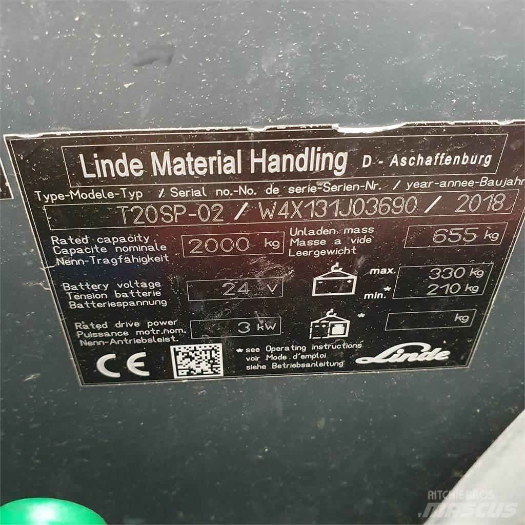 Linde T20SP-lang Nisko podizni električni viličar