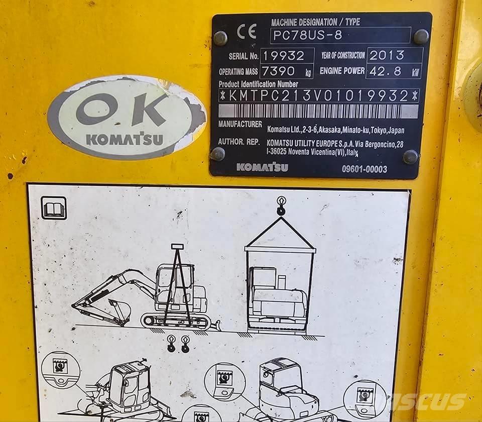 Komatsu PC 78 US-8 Midi bageri 7t – 12t