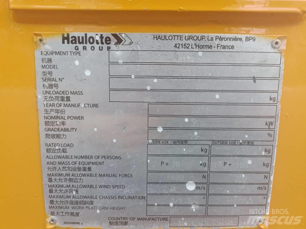 Haulotte OPTIMUM 8 Škaraste platforme