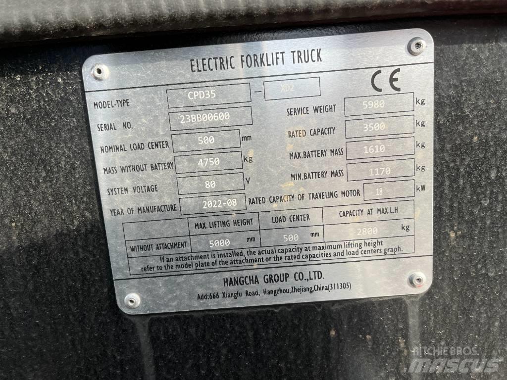 Hangcha CPD35-XD2 Električni viličari