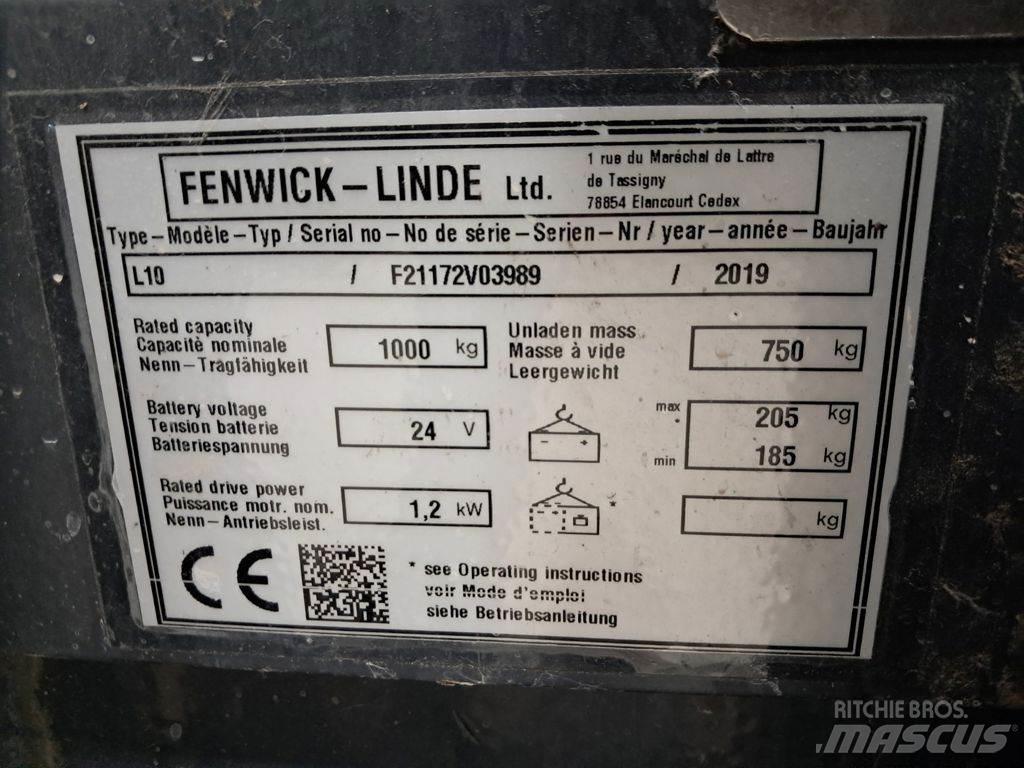 Linde L10 Ručni električni viličar