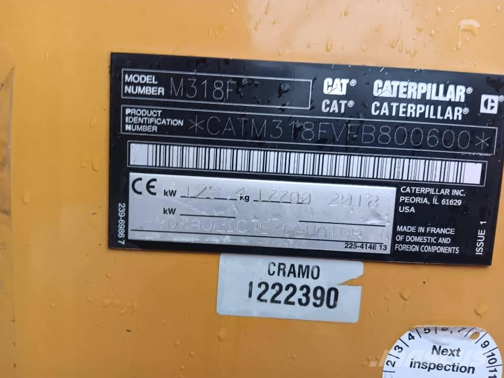 CAT M 318 F Bageri na kotačima