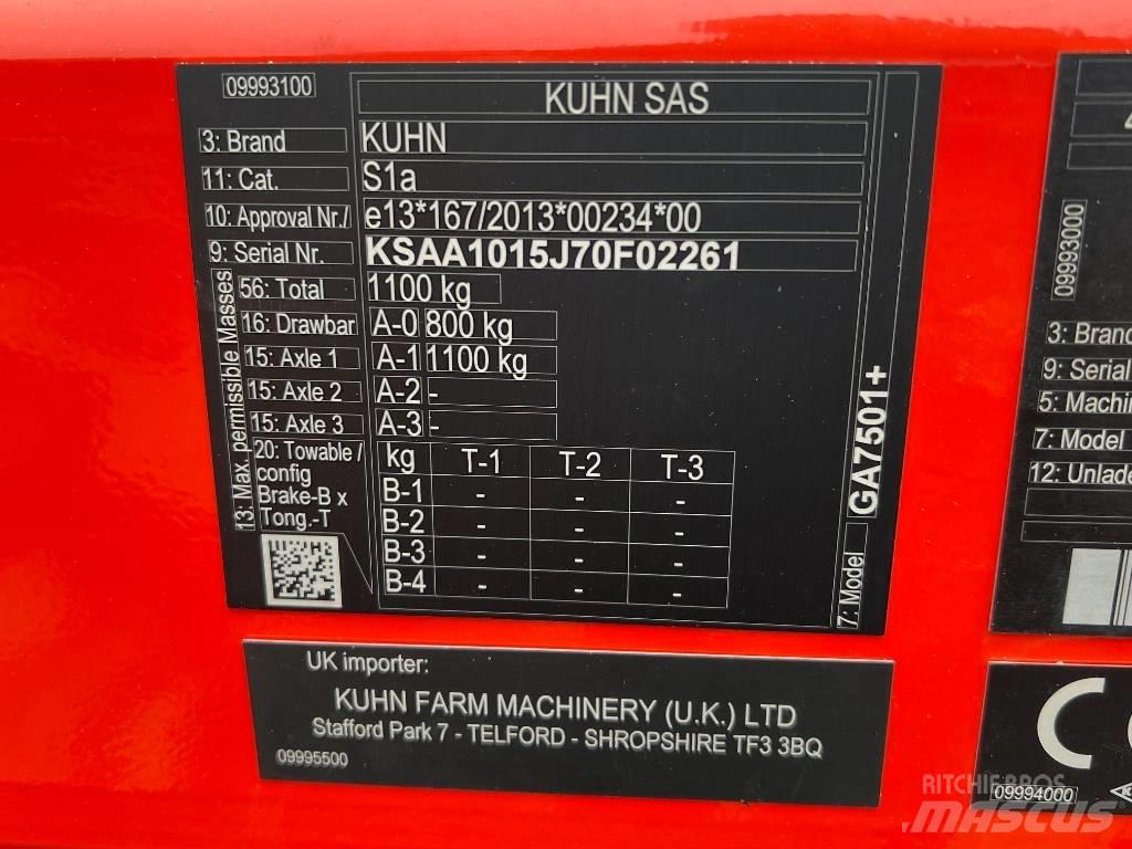 Kuhn GA 7501 Okretači i sakupljači sijena