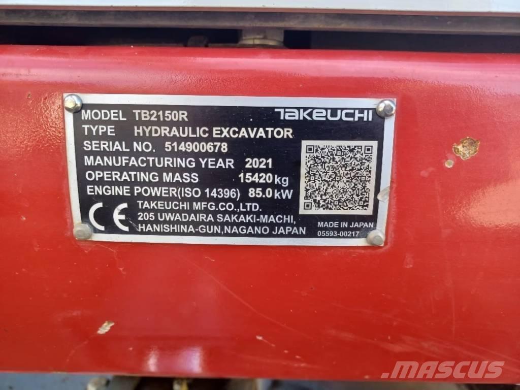 Takeuchi TB 2150 R Bageri gusjeničari