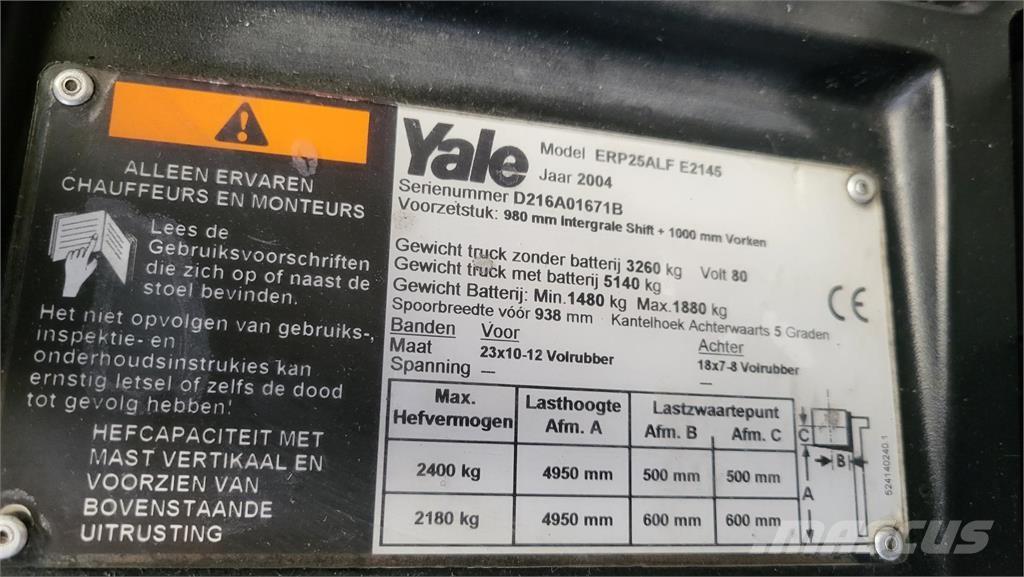 Yale ERP25ALF Električni viličari