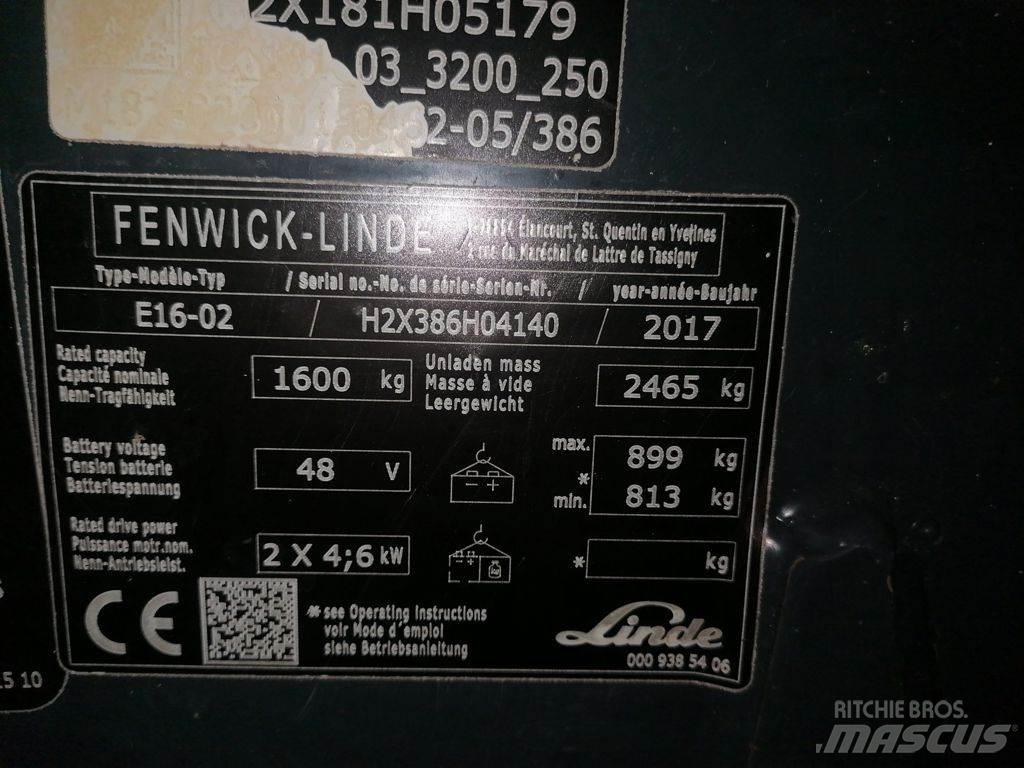 Linde E16-02 Električni viličari