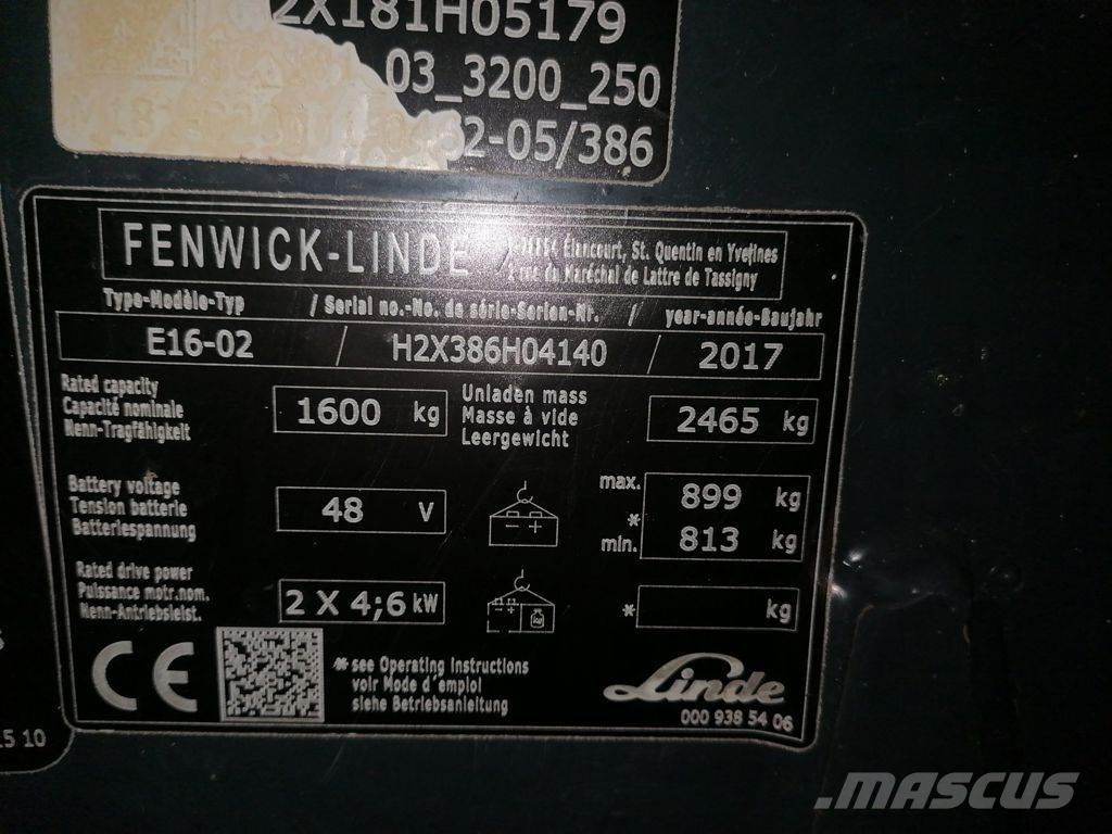 Linde E16-02 Električni viličari