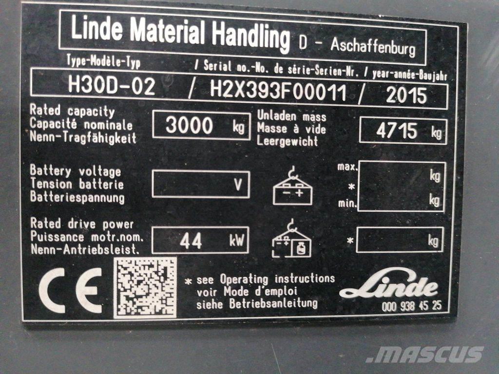 Linde H30D-02 Dizelski viličari
