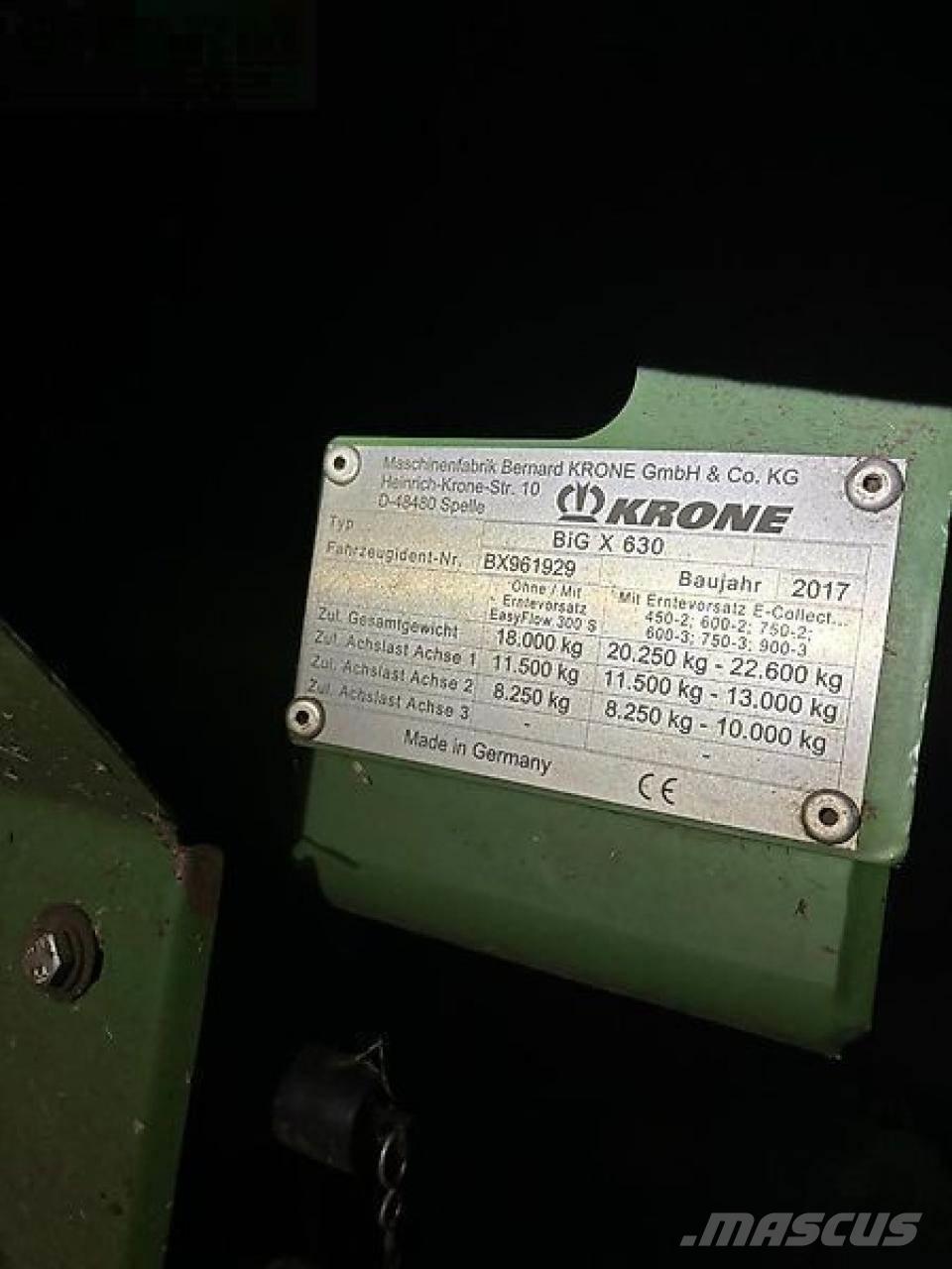 Krone big x 630 Strojevi za krmu na vlastiti pogon