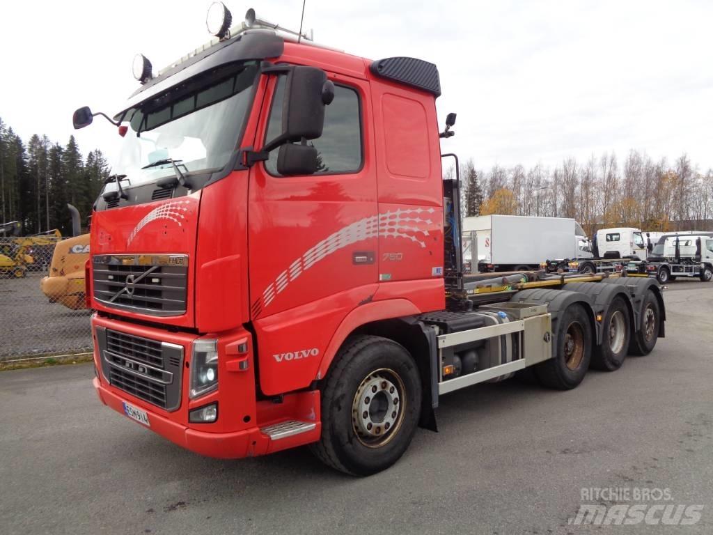 Volvo FH 750 8x4 Rol kiper kamioni s kukama za dizanje