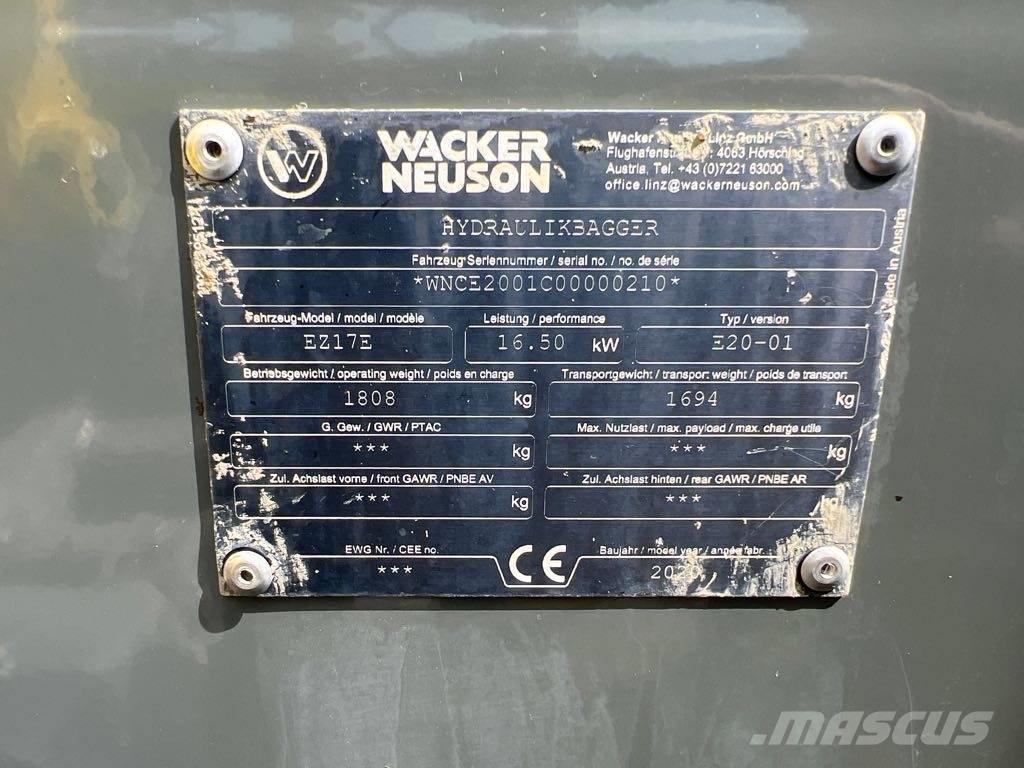Wacker Neuson EZ17e Bageri gusjeničari