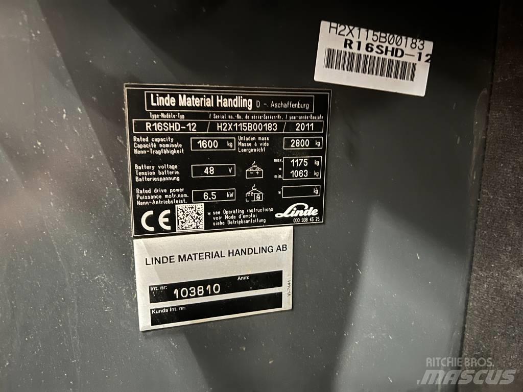Linde R16S Viličari sa pomičnim stupom
