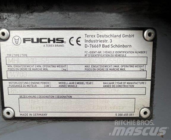 Fuchs MHL310F Bageri za manipuliranje materijalom / otpadom