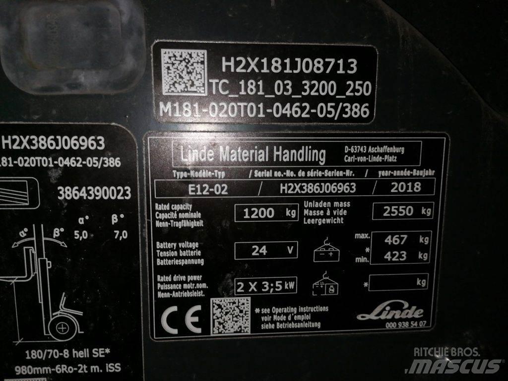 Linde E12-02 Električni viličari