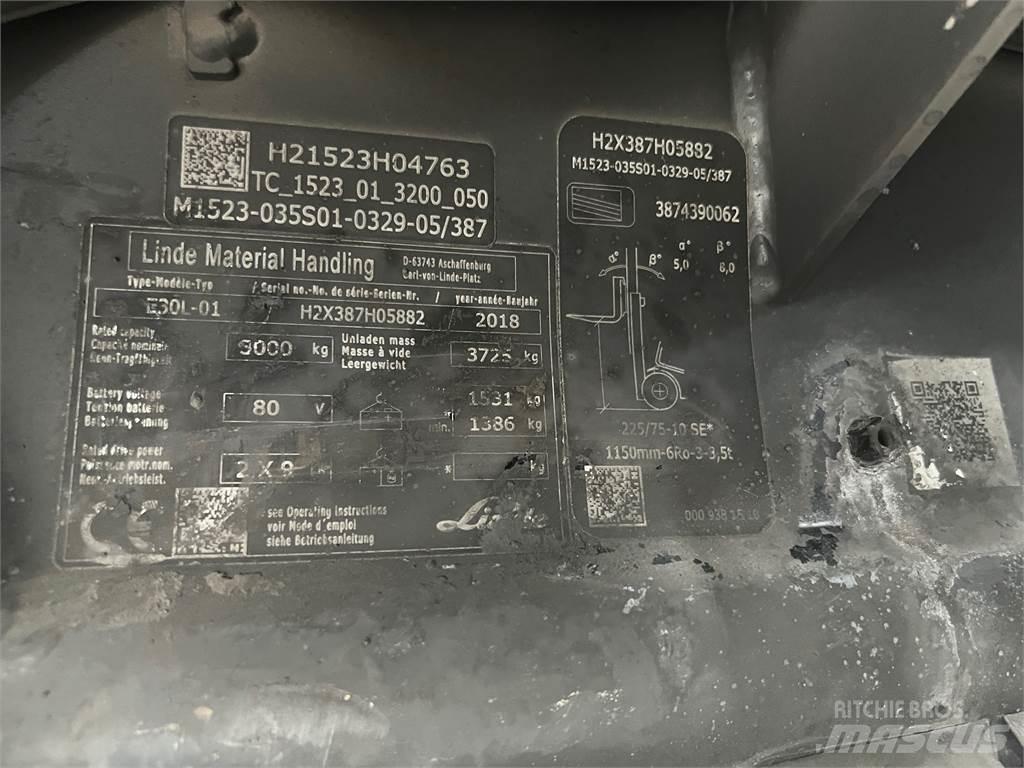 Linde E30L-01 Električni viličari