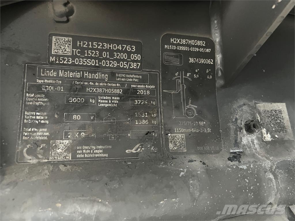 Linde E30L-01 Električni viličari