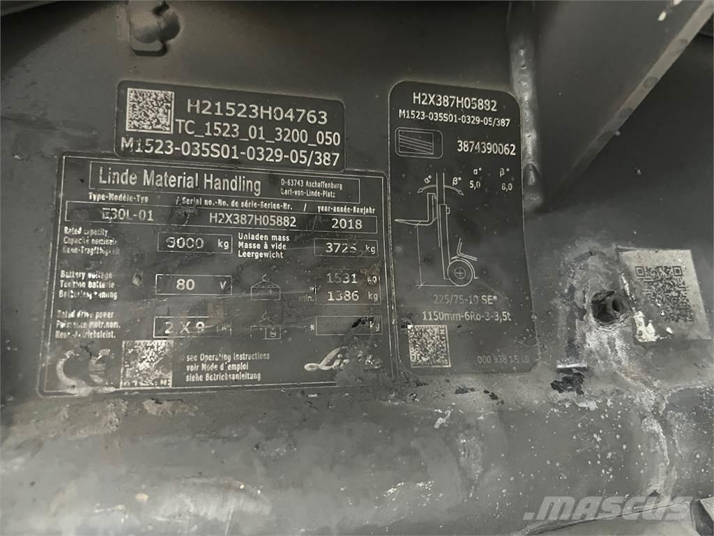 Linde E30L-01 Električni viličari