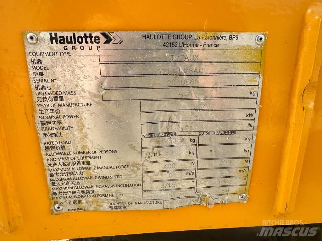 Haulotte OPTIMUM 8 Škaraste platforme