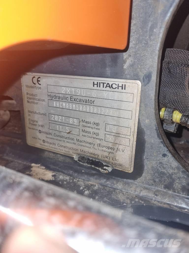 Hitachi ZX 19 U Mini bageri <7t