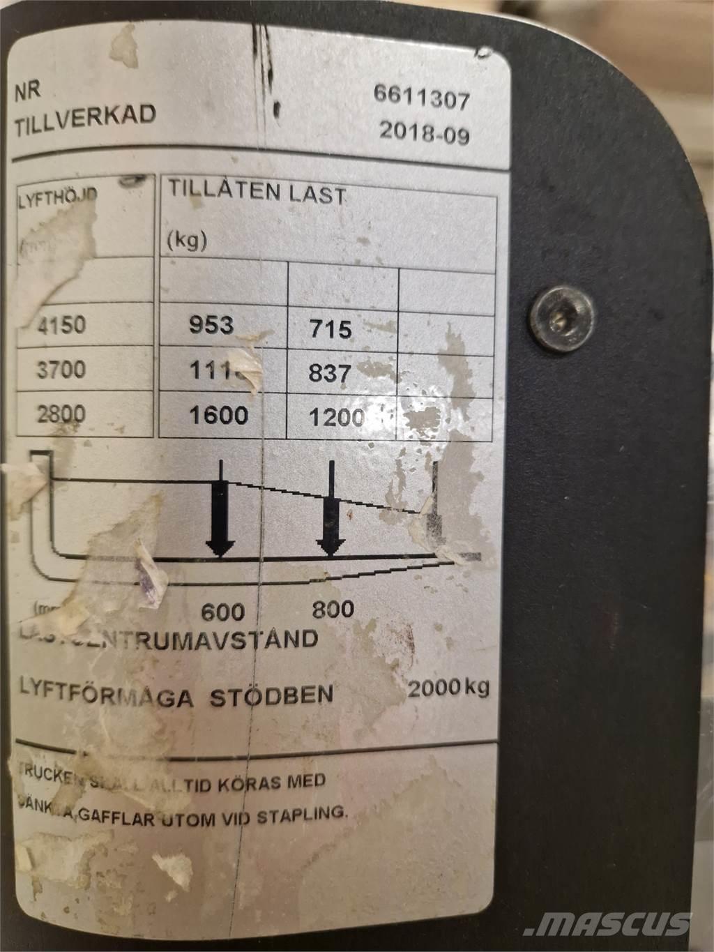 Toyota SPE160L Ručni električni viličar