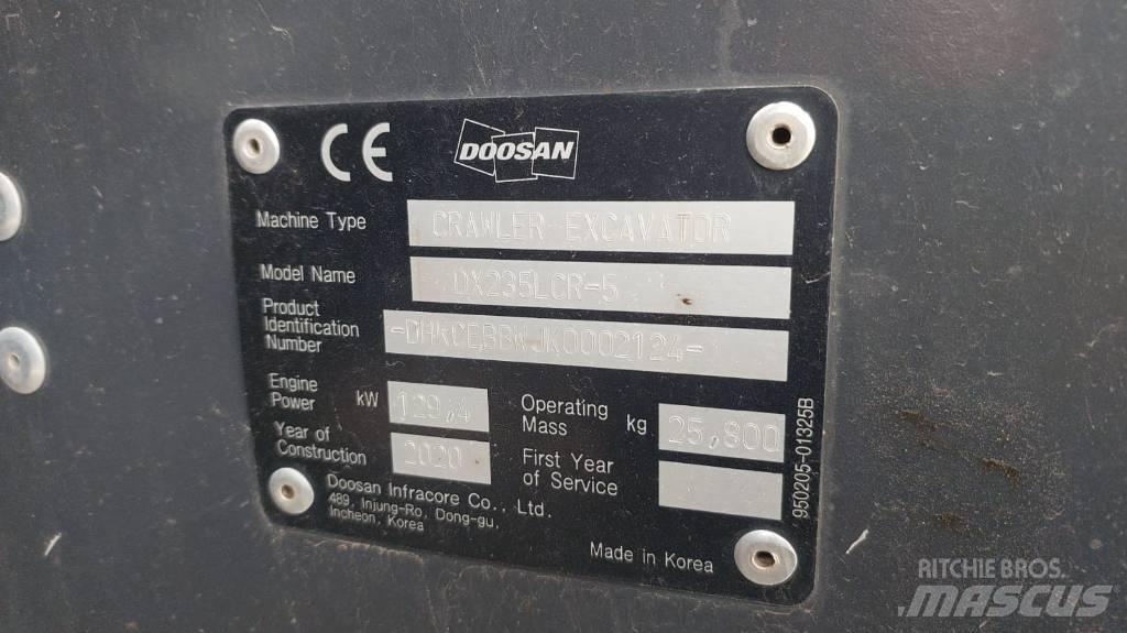 Doosan DX235LCR-5 Bageri gusjeničari