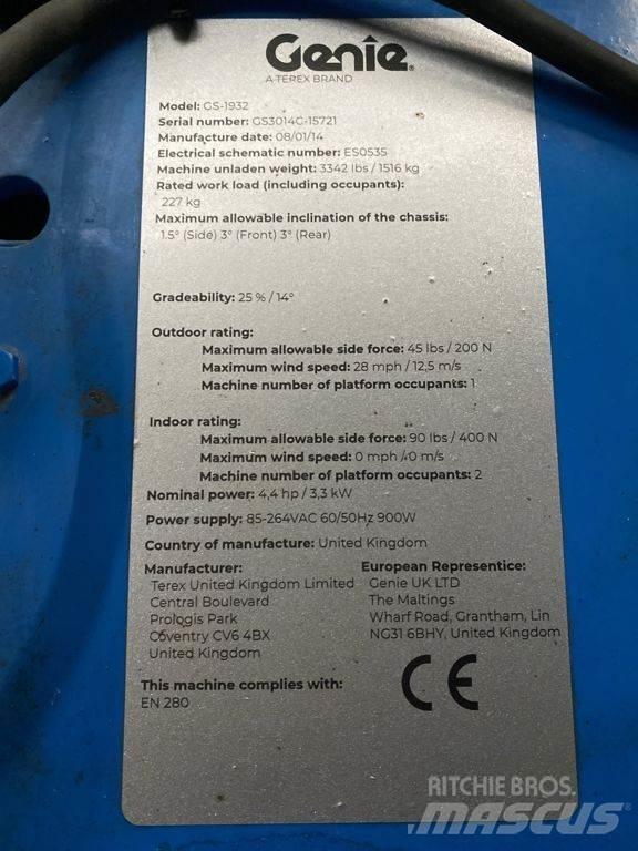 Genie GS1932 Škaraste platforme